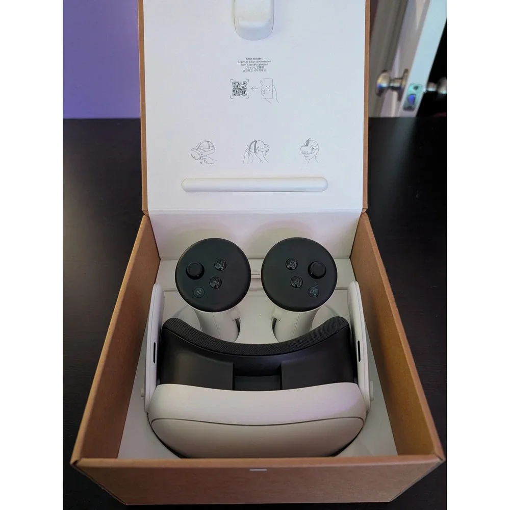 Meta Quest 3 512GB VR Headset Bundle with Elite Battery Strap, Skins, and Case